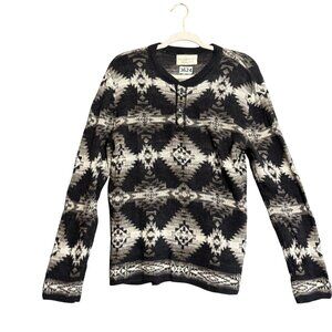 Denim & Supply Ralph Lauren Aztec Southwestern Knit Sweater Women Black Medium